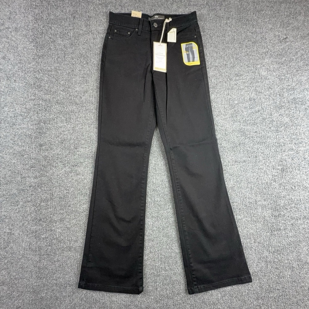 Levi's Perfectly Slimming 512 Jeans Womens 2 Black High Rise Bootcut Stretch